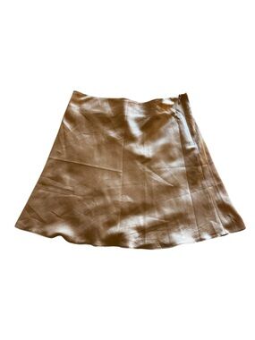 Women's Silk A-Line Skirt - Blush Pink/Taupe